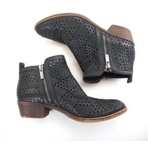 Lucky Brand laser cut leather booties
